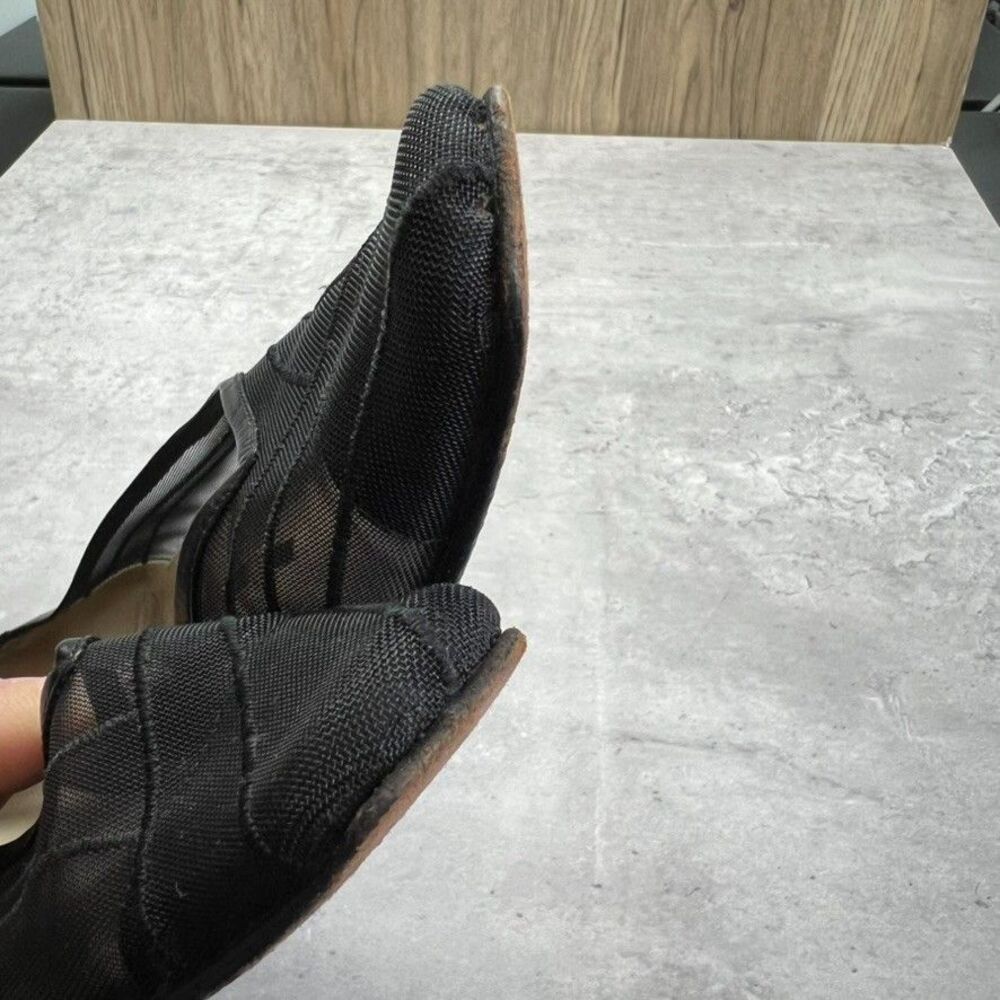 Vintage Classic Sheer Mesh Kitten Heel Black Square Toe Pumps Womens US 9 - Picture 9 of 16
